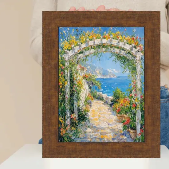 Wide Antique Gold Bronze Flat Picture Frame 27x27 frame {7}