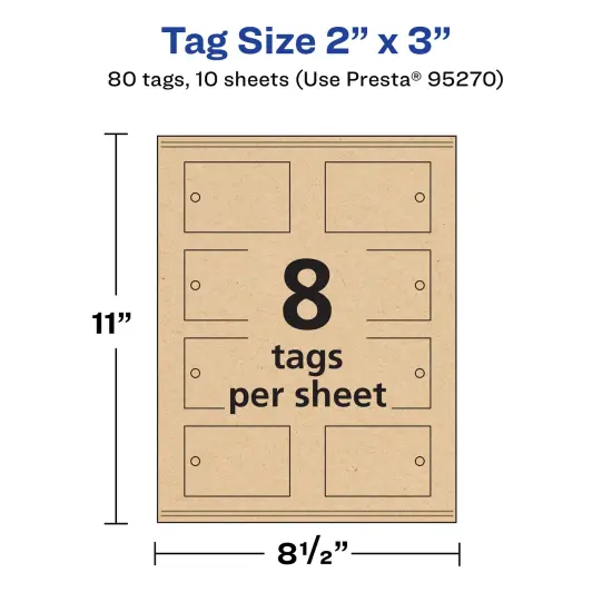 Avery 2" x 3" Rectangle, Kraft Brown Printable Tags {5}