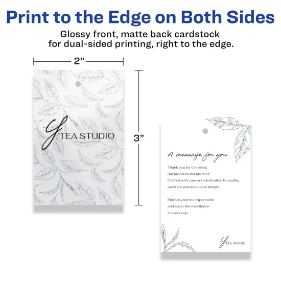 Avery 2" x 3" Rectangle, Glossy White Printable Tags {6}