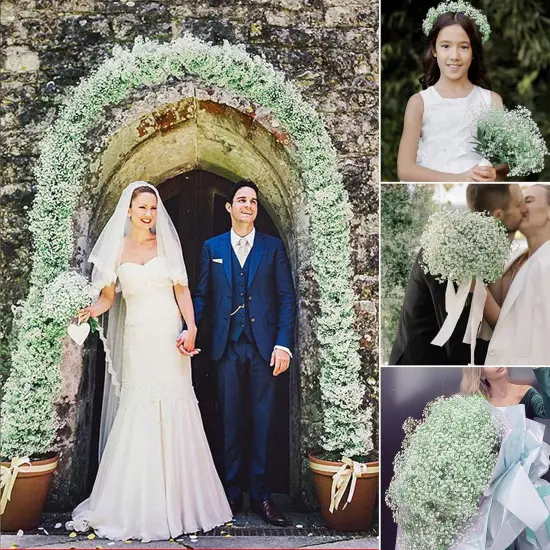 24 Pcs Fake Flowers Gypsophila Bouquet Fall Flowers {5}