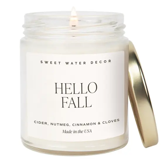 HELLO FALL SOY CANDLE {1}