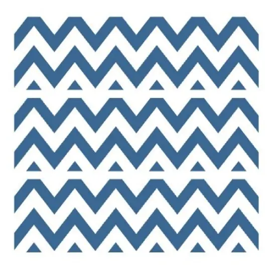 Chevron Print (Dark Blue & White) Edible Cake Border Decorations {1}
