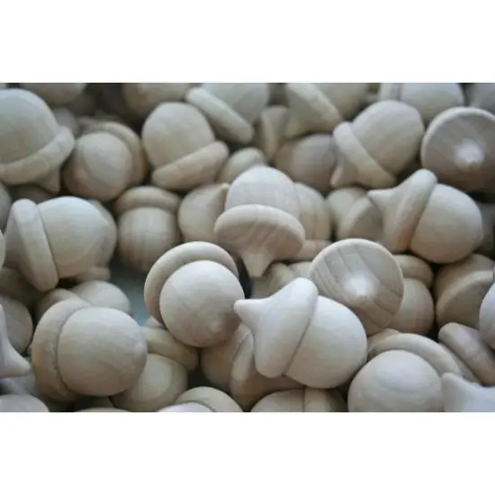 Kitcheniva 10 Pcs Natural Wooden Acorns Waldorf Fall Decor DIY {6}