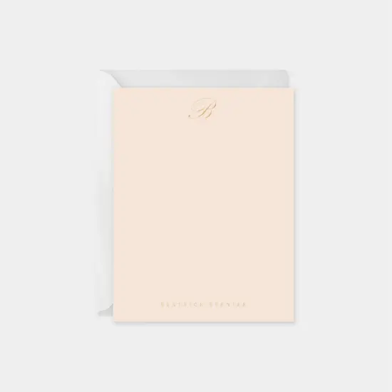 Script Monogram Note Card IV {1}