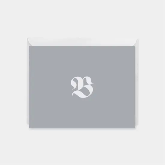 Fraktur Calligraphy Script Monogram Note Cards {3}