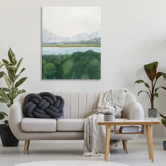 Stupell Industries Mountains & Forest Landscape Canvas Wall Art Design by June Erica Vess {2}
