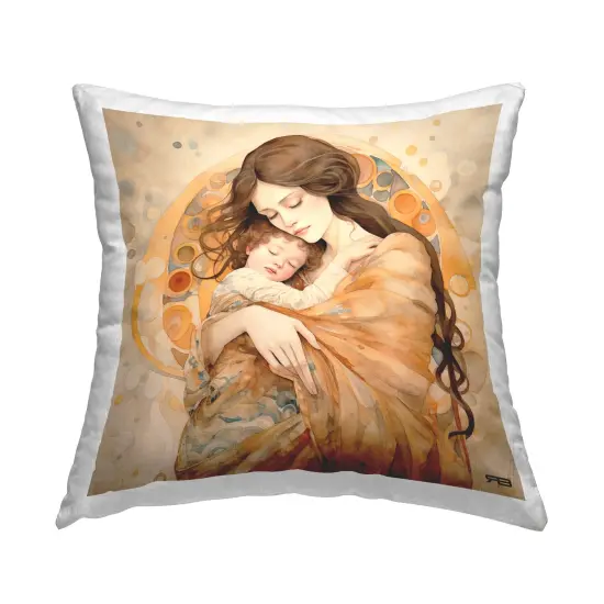 Elegant Mother & Baby Design by RB Throw Pillow  {1}