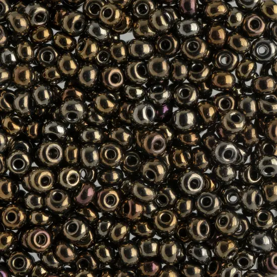 John Bead 6/0 Opaque Czech Glass Seed Beads, 100g Brown AB {1}