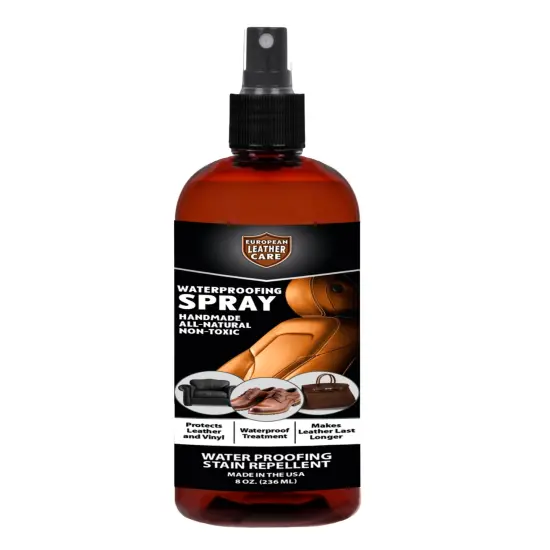 European Leather Care Waterproofing Shoe Spray - All Natural Non-Toxic Leather Shoe Suede Protector Spray - Waterproof Spray Shoes Rain and Stain Repellent Spray for bag, Furniture, Car Interior {1}