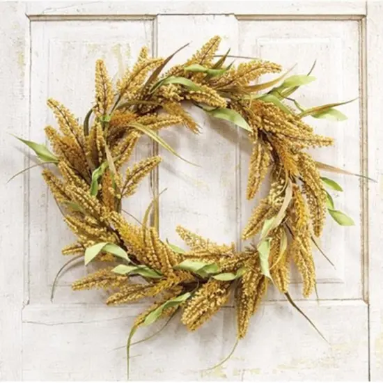 Mustard Heather Wreath {1}