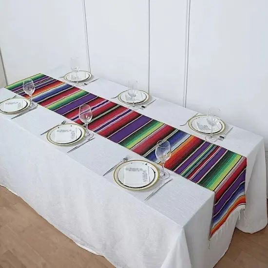 14x108" Assorted Mexican TABLE RUNNER Tassels Fiesta Party Events Decoration {4}