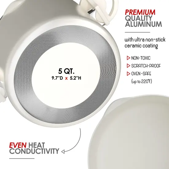 Eatex Pasta Pot with Strainer Lid Cream {5}