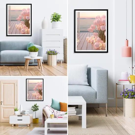 Diamond Painting Kits for Adults, 5D Diamond Art Kits for Beginners, DIY Full Drill Picture with Diamond for Home Wall Decor, 12x16 Inch - Tulip {3}