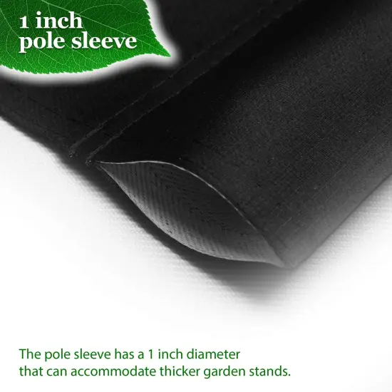 G128 Combo Pack: Garden Flag Stand Black 36x16IN & Garden Flag Joy of the Lord Scripture Printed 12x18IN Double Sided Yard Lawn Decoration {2}