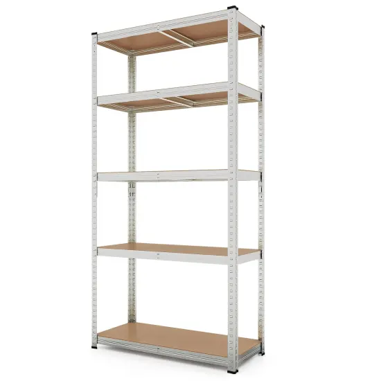 5-Tier Tall Freestanding Heavy Duty Metal Utility Rack with 5 Adjustable Shelves Suitable for Kitchens or Garage Blue {10}