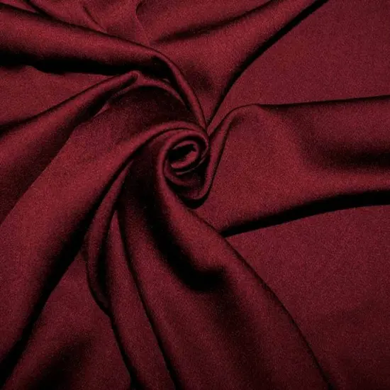 1 Yard Solid Dark Burgundy Rayon Satin Stretch Fabric 53/54" Wide Soft Drape Apparel & Decor Fabric {1}