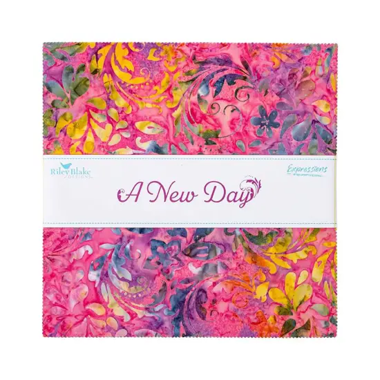 Expressions Batiks 10" Square Pack (Layer Cake / 10" Stacker) in A New Day by Riley Blake Designs for Riley Blake (10-23294-42) {1}