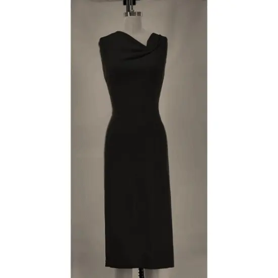 1 Yard Black Techno Crepe Stretch Fabric, Polyester Spandex Blend 58/60" Inch Wide {2}