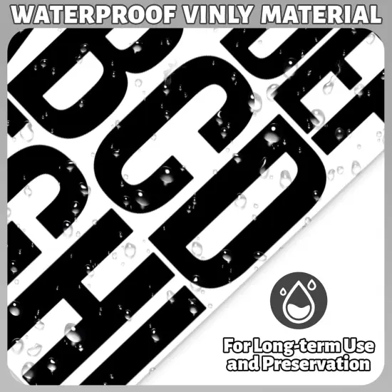 16 Sheets Black Letter Stickers Large 3+4 Inch {3}