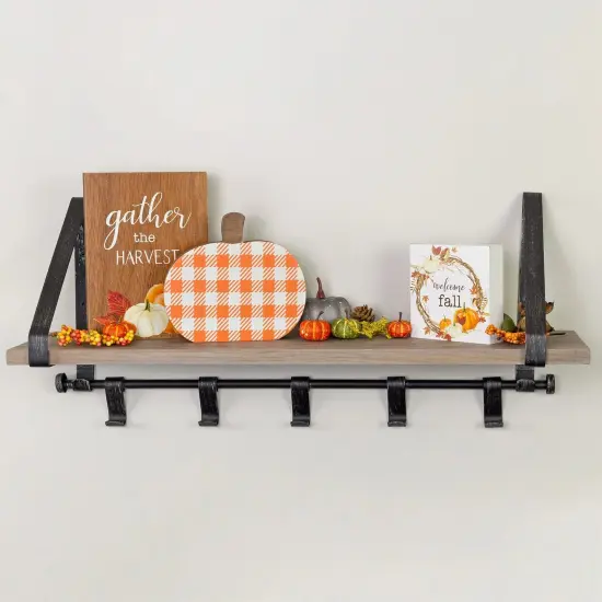 Fall Wood Block Signs 3ct Pumpkin Harvest Shelf Decor Set {3}