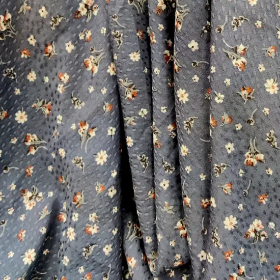 1 Yard Titan Gray Rayon Dobby Dot Jacquard Fabric For Blouses Dresses Skirts Apparel 53/54" Width {1}