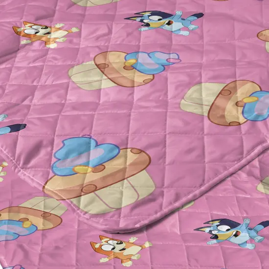 Bluey Quilted Throw Blanket Cupcake Stars {3}