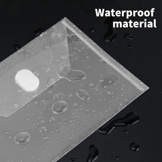 48 Packs Clear Plastic Small Envelope with Hook & Loop Closure 5 1/2 x 7 1/2 Ploy Envelope {4}