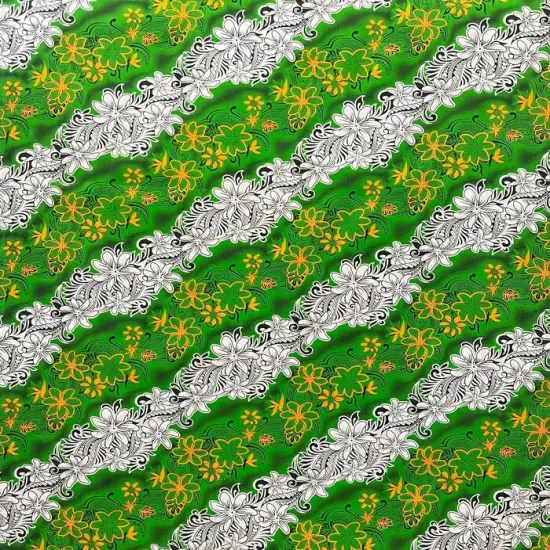 1 Yard Diagonal Tiare Lei Fabrication, 100% Polyester Fabric, 36in L x 45in W Forrest Green {1}
