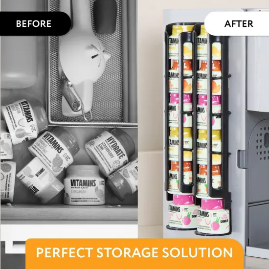 IMPRESA [Holds 12 Pods] Pod Holder Compatible with Ninja Thirsti Pods, Saves Space -- Mountable Pod Storage Holder Compatible with Ninja Thirsty Drink System {2}