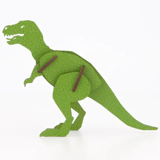 Little & Wood: Woodlet: Medium - Tyrannosaurus Rex - Green, 3D Wooden Kit-Set, Jurassic Dinosaur Puzzle, Easy Assembly T-Rex, Pop Build Fun, Ages 6+ {3}