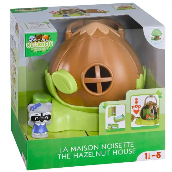 Timber Tots: The Hazelnut House - Portal Mini Home w/ Raccoon Animal Figurine, Interactive Spinning Rooms, Nature Toy Playset, Kids & Toddlers 18Mo+ {3}