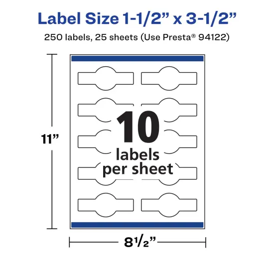 Avery Durable Waterproof Wraparound Labels with Sure Feed, 1.5" x 3.5" {5}