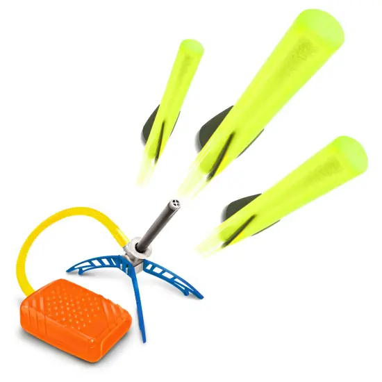 Lanard: Glow Air Powered Rocket - Super High-Flying Toy, 3 Foam Rockets, Launch Stomp Pad, Soars Up To 70', Adjustable Flight, Outdoor Play, Kids 6+ {3}