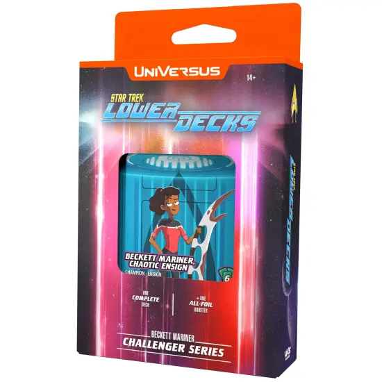 UniVersus: STAR TREK Lower Decks: Challenger Series - Mariner - 63 Cards, 2 Characters, Ready To Play Deck-Building Card Game, 6 Foil/Alt Art Cards {4}