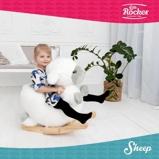 Gerardo's Toys: Little Rockers - Sheep - Wooden Plush Ride-On Rocking Animal Toy, Plays Music, Removable Soft Fabric Cover, Toddler & Kids Ages 24mo+ {3}