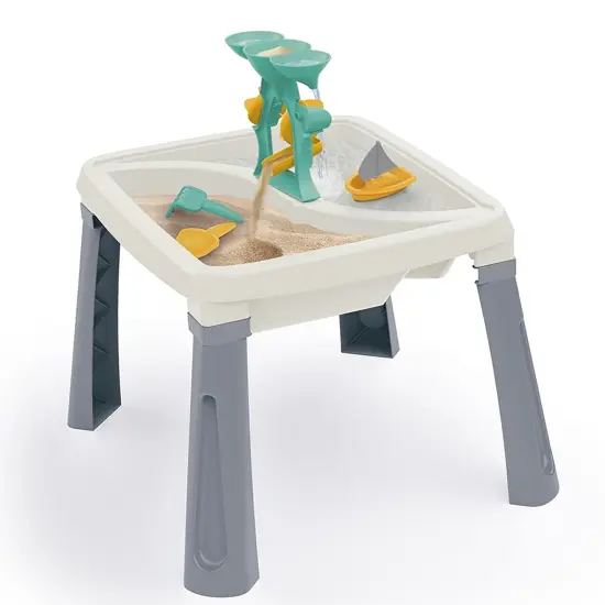 Dolu: 3-In-1 Activity Table: Sand, Water & Creativity - White, Green, Yellow - Play Accessories, Sensory Toy, Indoor/Outdoor, Toddlers & Kids Ages 2+ {1}