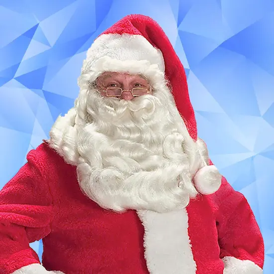 Father Christmas Costume with Plush Trim, Belt, Boot Tops, Hat and Gloves {4}