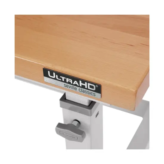 Seville Classics UltraHD Height Adjustable Workbench, 48" W x 24" D x 28.5" to 42" H Granite {4}