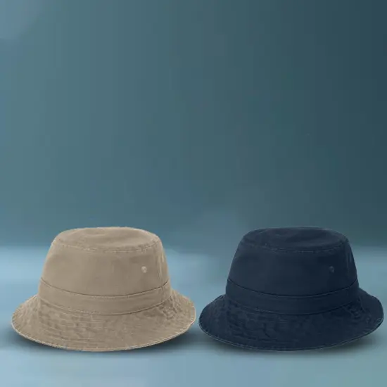 Port Authority&reg; Bucket Hat Classic Unstructured Garment Washed 100 Percent Cotton Twill {2}