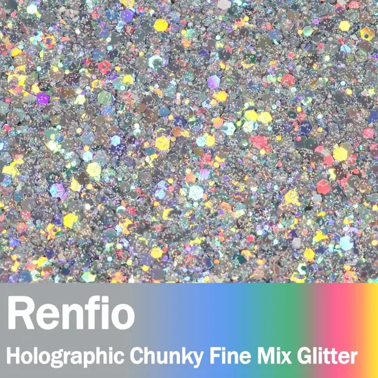 Holographic Chunky Glitter - Diamond Laser Silver {4}