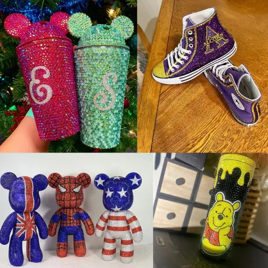 3000PCS 3mm Resin Flatback Rhinestone - Hot Pink {5}