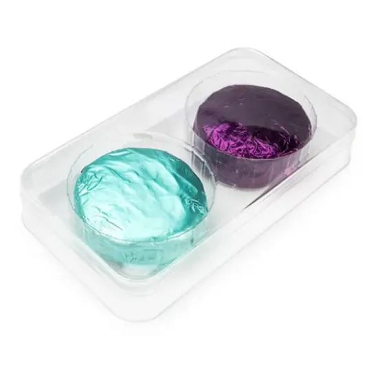 Round Cookie Tackle Box 2 Cavity 2 11/16" x 11/16" x 5" 25 pack CTBS21O {1}