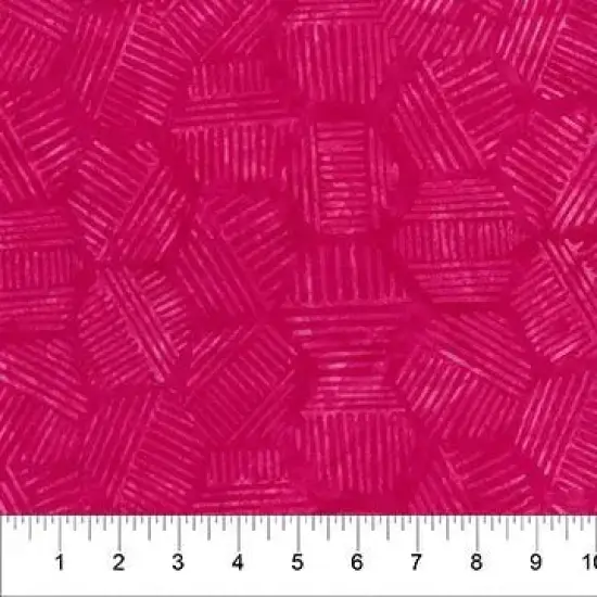 Banyan 81700-28 Hexies - Pink Punch 45" Fabric Per Yard {1}