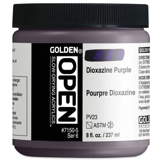 Golden Open Acrylics - Dioxazine Purple, 8 oz Jar {2}