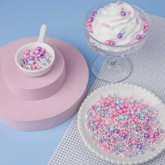 Pastel Sprinkles for Cake Decoratiing - Blue Purple Pink {6}