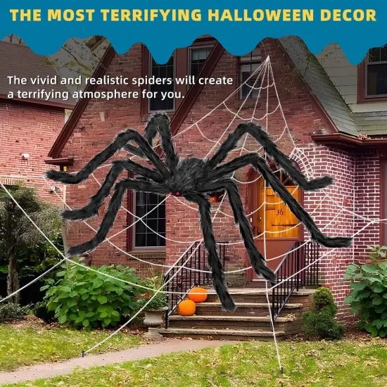 Halloween Spider Web Decorations with 59" Giant Spider {3}