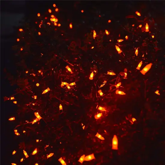 Halloween Orange String Lights - 50 LED with 8 Modes {5}