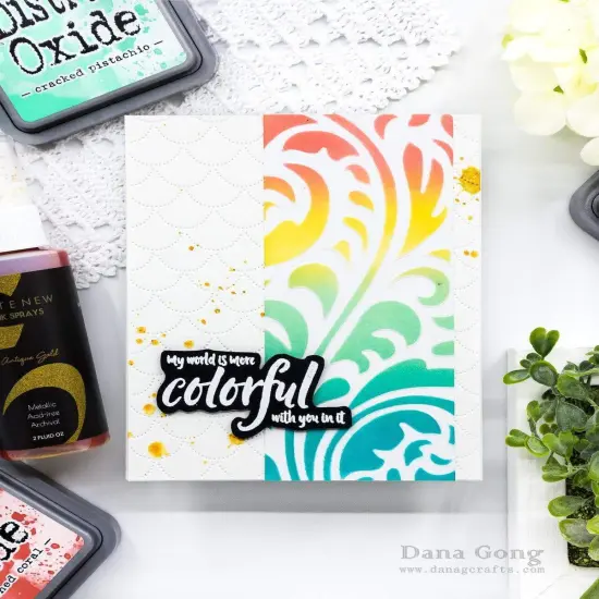 Elegant Swirls Stencil {5}