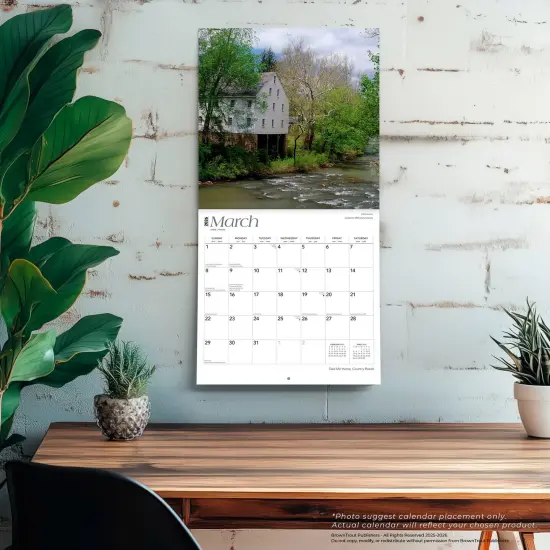 Take Me Home Country Roads | West Virginia Places | 2026 12 x 24 Inch (Hanging) Monthly Square Wall Calendar | Plastic-Free {5}