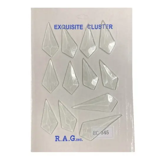 5" x 6-3/4" Exquisite Clear Glass 3-D Star Bevel Cluster EC345 {3}